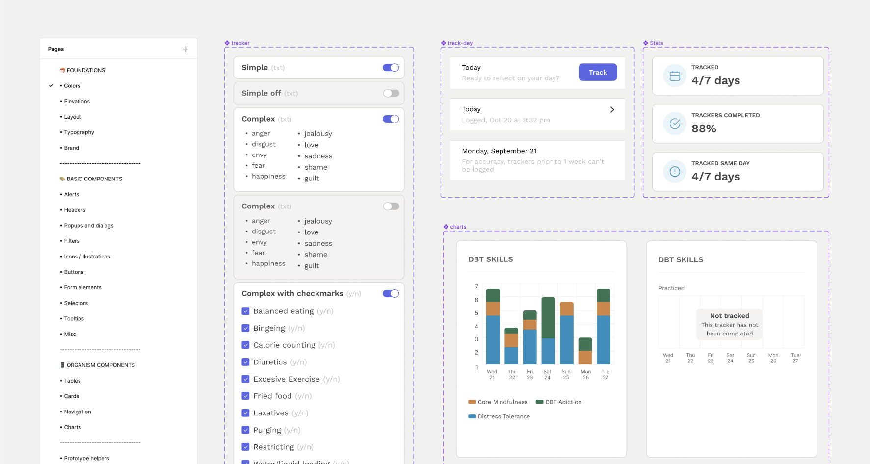 Design system components for the Waverider web and iOS platforms